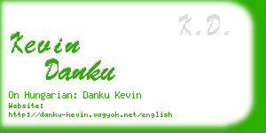 kevin danku business card